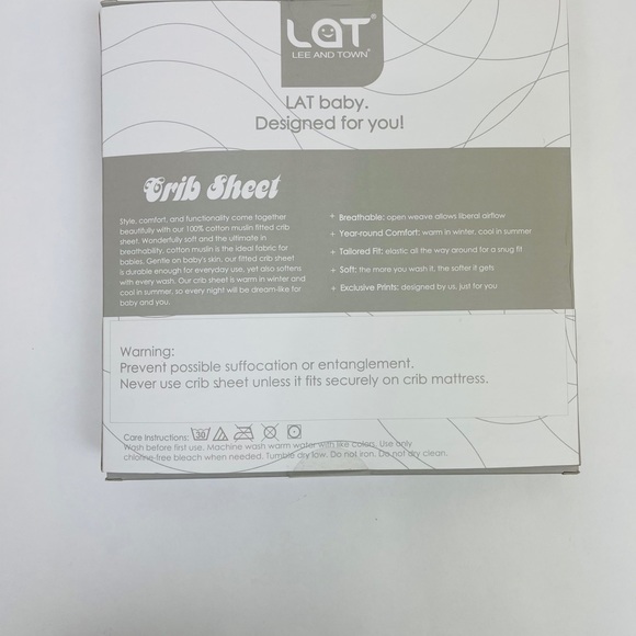 Muslin Fitted Crib Sheet-Flamingo-100% Cotton-NIB - Picture 4 of 4